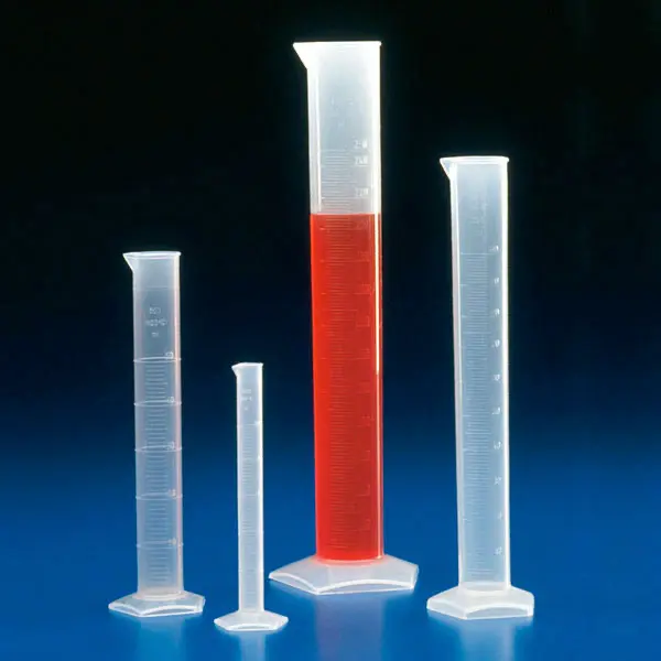 Messzylinder graduiert, hohe Form Polypropylen 10 ml | 13,5 mm | 2 ml | 140 mm | 0,2 ml | ± 0,2 ml