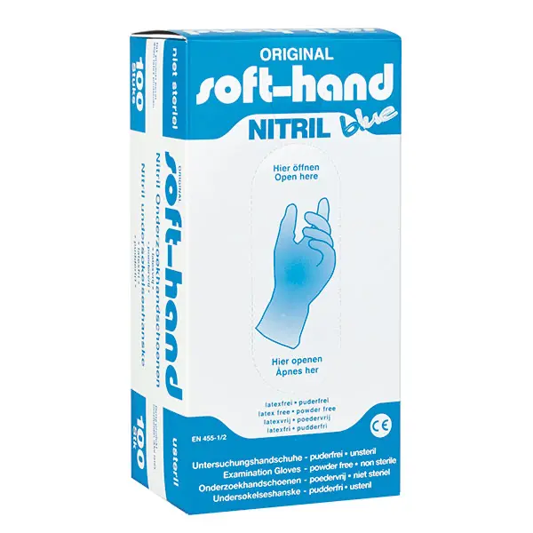 Soft-Hand Nitril Blue - puderfrei M - mittel