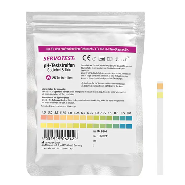 Servotest pH-Teststreifen Speichel & Urin 